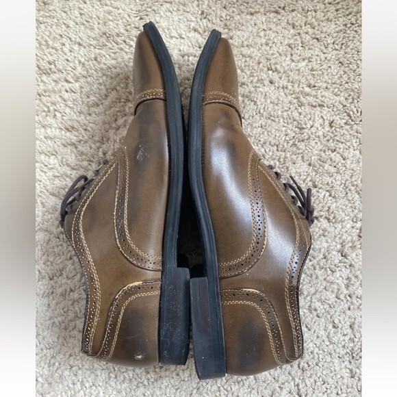 Giorgio Brutini Men\'s Lace Up Brown Leather Oxford Dress Shoes Size 10 M